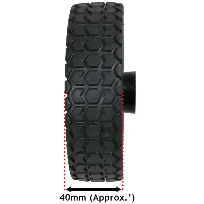 SPARES2GO 7" Tyre Wheel for Lawnmower with Reducer Bushes (175mm)