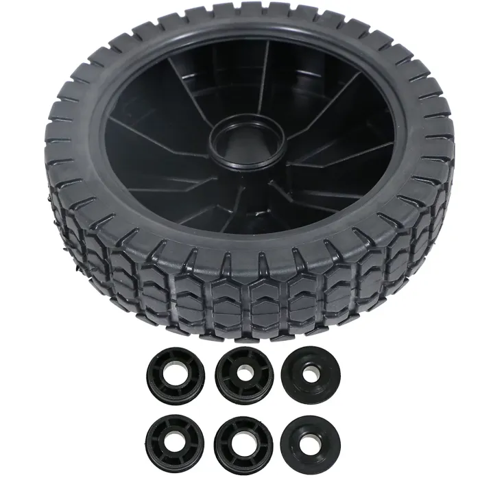 SPARES2GO 7" Tyre Wheel for Lawnmower with Reducer Bushes (175mm)