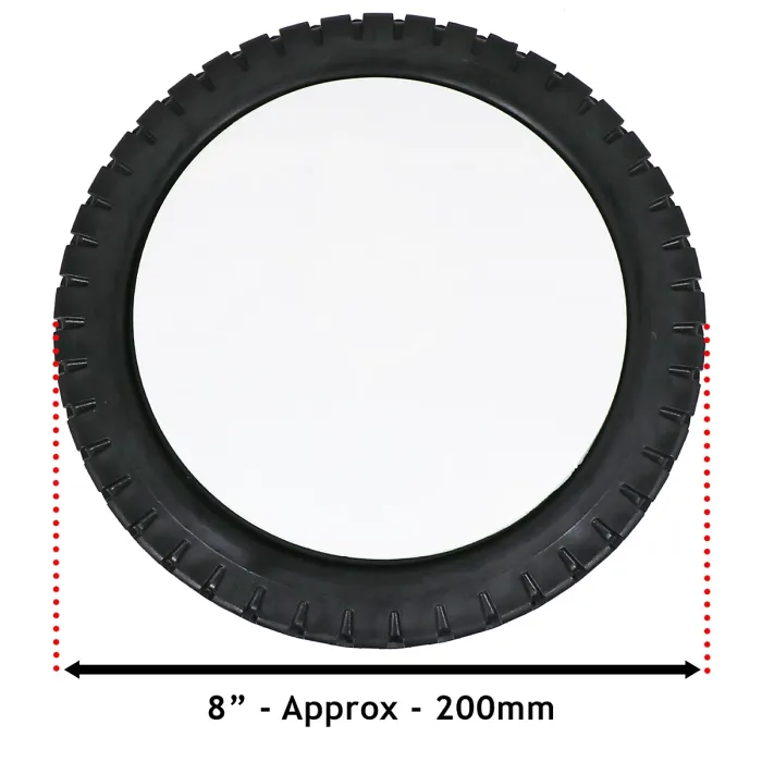 SPARES2GO 8" Tyre Wheel for Lawnmower with Reducer Bushes (200mm)