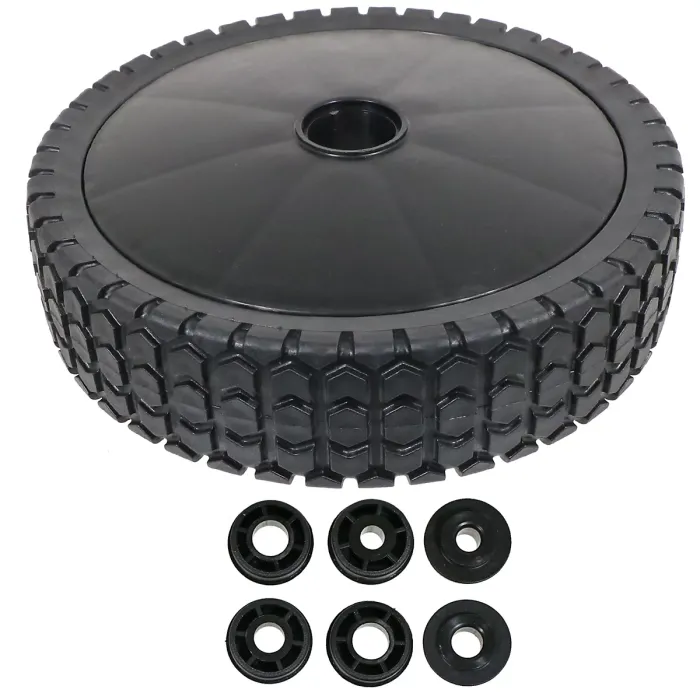 SPARES2GO 8" Tyre Wheel for Lawnmower with Reducer Bushes (200mm)