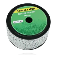 SPARES2GO Pull Cord 3.5mm x 100m Starter Rope Recoil Lawnmower Chainsaw Strimmer UNIVERSAL