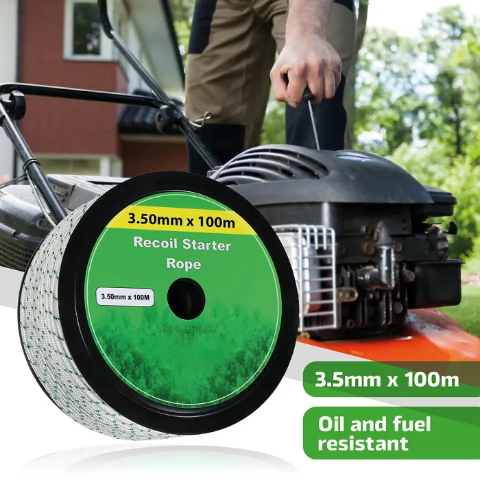 SPARES2GO Pull Cord 3.5mm x 100m Starter Rope Recoil Lawnmower Chainsaw Strimmer UNIVERSAL