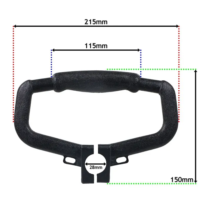 SPARES2GO Universal Strimmer Grip Handle Brushcutter Trimmer Pole Shaft Kit (24mm, 26mm, 28mm)