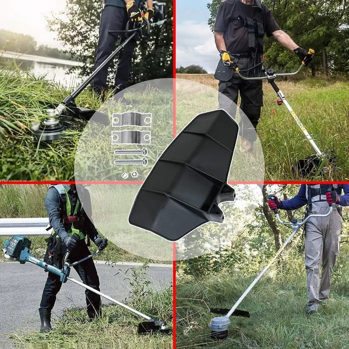 SPARES2GO Universal Strimmer Grip Handle + Blade Guard Brushcutter Trimmer Pole Shaft Kit (24mm, 26mm, 28mm)