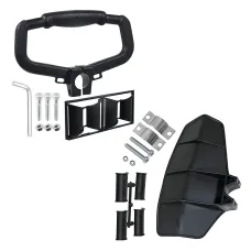 SPARES2GO Universal Strimmer Grip Handle + Blade Guard Brushcutter Trimmer Pole Shaft Reducer Kit (24mm, 26mm, 28mm)