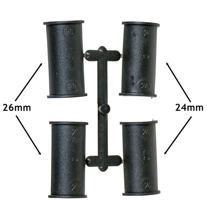 SPARES2GO Universal Strimmer Grip Handle + Blade Guard Brushcutter Trimmer Pole Shaft Reducer Kit (24mm, 26mm, 28mm)