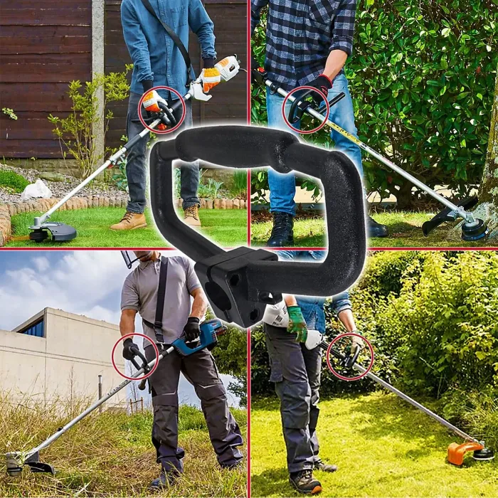 SPARES2GO Universal Strimmer Grip Handle + Blade Guard Brushcutter Trimmer Pole Shaft Reducer Kit (24mm, 26mm, 28mm)