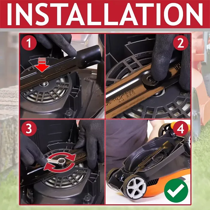 SPARES2GO Metal Blade compatible with Flymo Rollermo RM032 9643224-01 Lawnmower (32cm, Type FLY046)