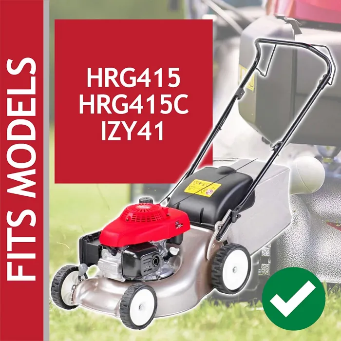 SPARES2GO Metal Blade compatible with Honda HRG415 HRG415C IZY41 Lawnmower (16") + Drill Sharpener Attachment