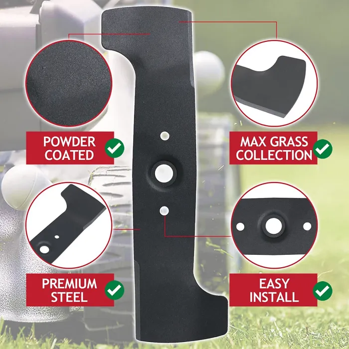 SPARES2GO Metal Blade compatible with Honda HRG415 HRG415C IZY41 Lawnmower (16") + Drill Sharpener Attachment