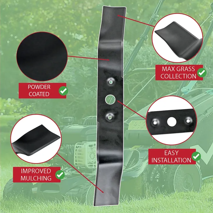 SPARES2GO Blade for Cobra M40 M40C M41C DYM1651PF Lawnmower 40cm Metal Grass Cutter