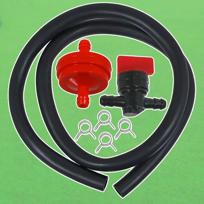 SPARES2GO Universal 60cm Fuel Inline Pipe Tank Connection Kit for Lawnmower Engine