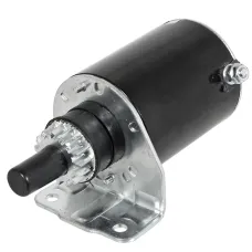SPARES2GO Starter Motor for Briggs & Stratton 12.5HP to 18HP Lawnmower Engine (15 Teeth, Length: 180mm)