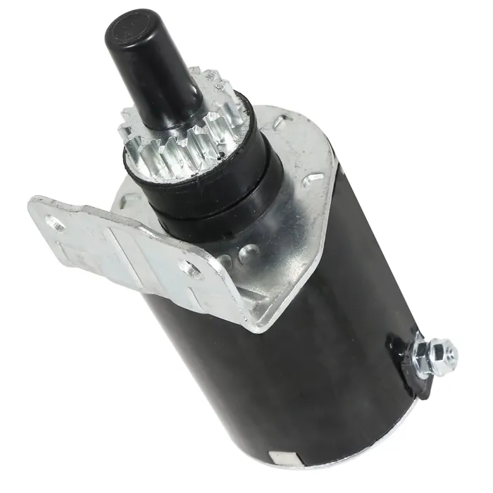 SPARES2GO Starter Motor for Briggs & Stratton 12.5HP to 18HP Lawnmower Engine (15 Teeth, Length: 180mm)