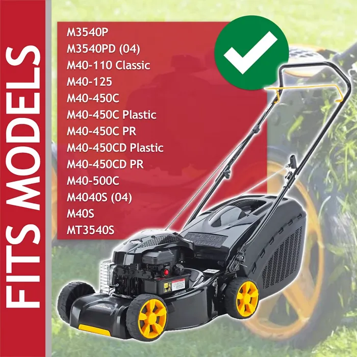 SPARES2GO Blade for McCulloch M3540 M40 MT3540S Lawnmower Metal Combi Grass Cutter (40cm)