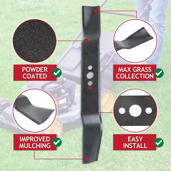 SPARES2GO Blade for McCulloch M3540 M40 MT3540S Lawnmower Metal Combi Grass Cutter (40cm)