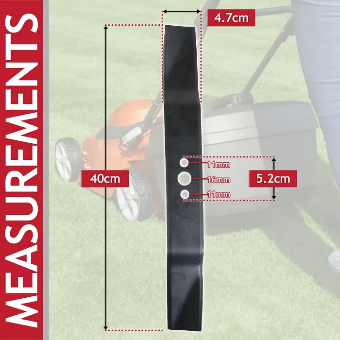 SPARES2GO Blade for Flymo Lawnchief 400 PD Quicksilver QS 40S RE400 Lawnmower Metal Combi Grass Cutter (40cm)