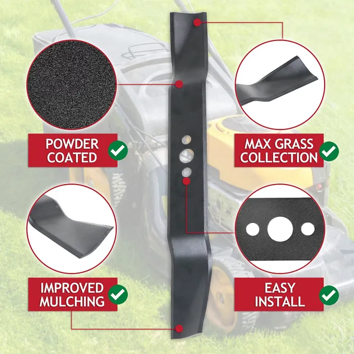 SPARES2GO Blade for Partner P3540 P4040S P40 PT3540S Lawnmower Metal Combi Grass Cutter (40cm)