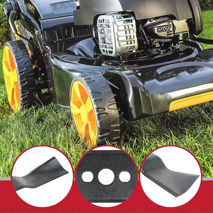 SPARES2GO Blade for McCulloch M4046 M4546 M46 M50 Lawnmower Metal Combi Grass Cutter (46cm)