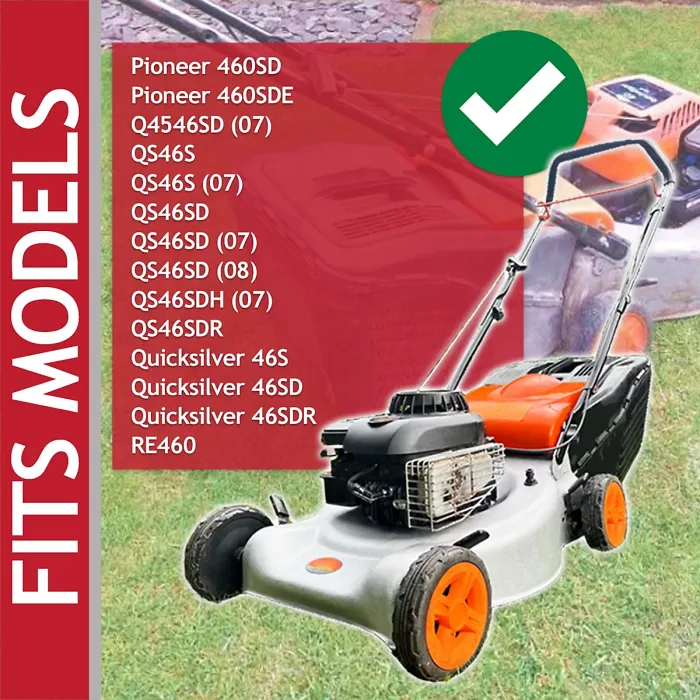 SPARES2GO Blade for Flymo Quicksilver 46S QS46 Pioneer 460SD RE460 Lawnmower Metal Combi Grass Cutter (46cm)