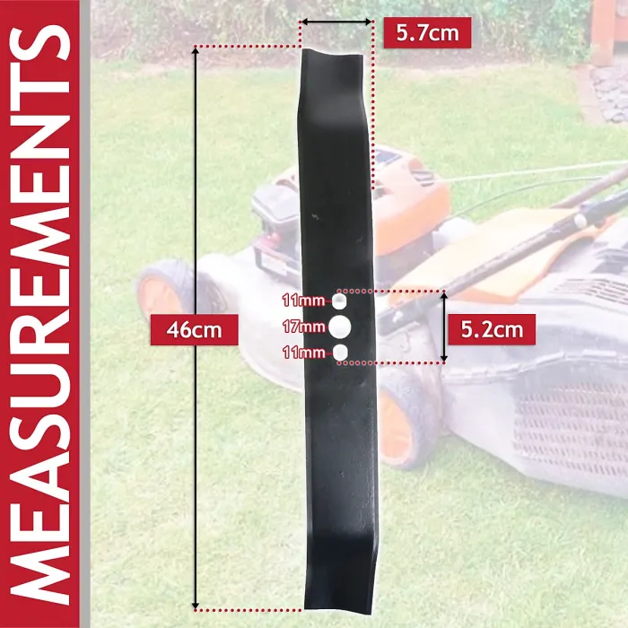 SPARES2GO Blade for Flymo Quicksilver 46S QS46 Pioneer 460SD RE460 Lawnmower Metal Combi Grass Cutter (46cm)