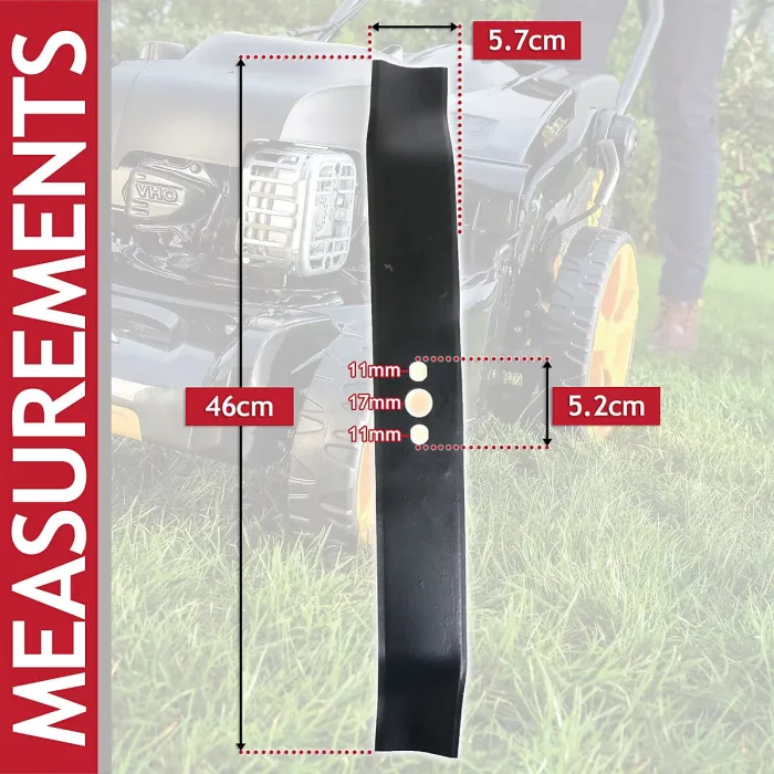 SPARES2GO Blade for Partner P3546 P4046 P4546 P46 Lawnmower Metal Combi Grass Cutter (46cm)