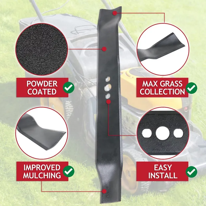 SPARES2GO Blade for Partner P3546 P4046 P4546 P46 Lawnmower Metal Combi Grass Cutter (46cm)