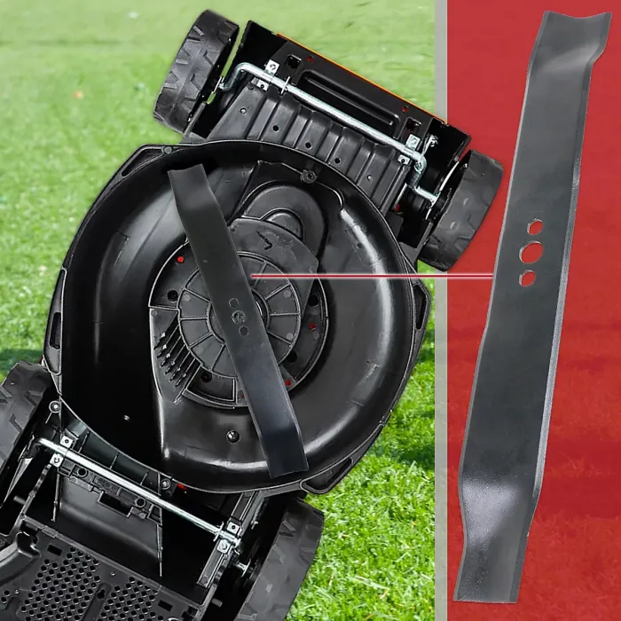 SPARES2GO Blade for Partner P3546 P4046 P4546 P46 Lawnmower Metal Combi Grass Cutter (46cm)