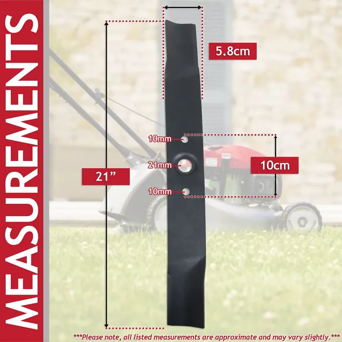 SPARES2GO Blade for Honda HR21 HR21-5SF HR214 HR215 HR216 HR2160 HR21K2 HR21KS HR21PF HR21SF HRA21 HRA214 HRA216 Lawnmower (21")