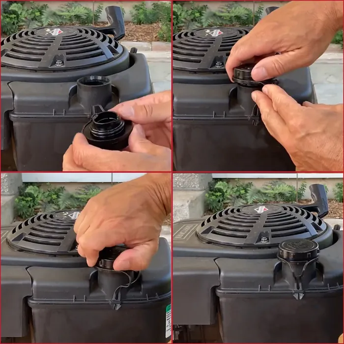 SPARES2GO Fuel Cap for Briggs & Stratton 550E 550EX 625E Engine Tethered