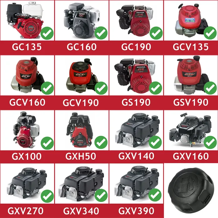 SPARES2GO Fuel Cap for Honda GC135 GCV135 GC160 GCV160 GX100 GXH50 GXV160 GXV340 GXV390