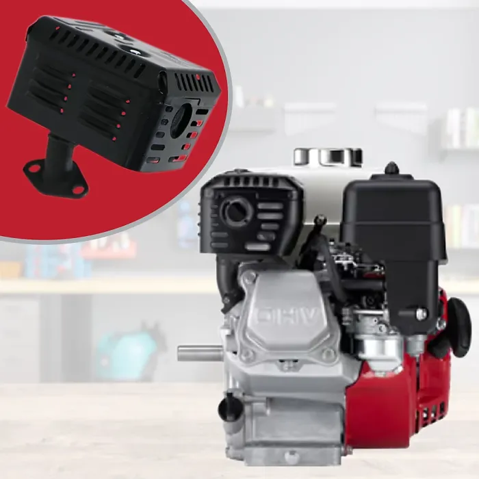 SPARES2GO Exhaust Muffler for Honda GX110 GX120 GX140 GX160 GX200 Silencer Guard Cover