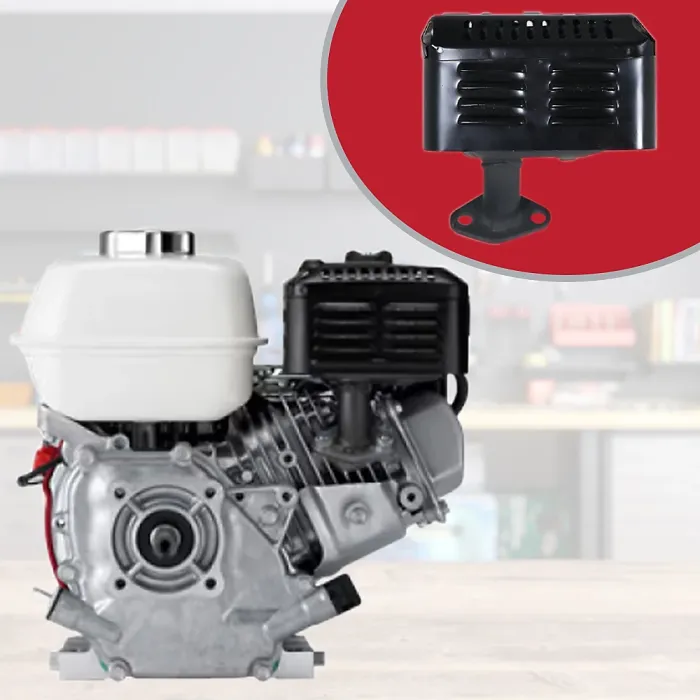 SPARES2GO Exhaust Muffler for Honda GX110 GX120 GX140 GX160 GX200 Silencer Guard Cover