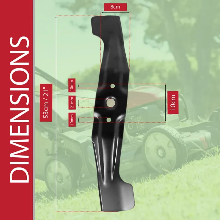 SPARES2GO Blade for Honda HRX537C HME HXE TD Lawnmower 21" 53cm Lower Cutter + Sharpener