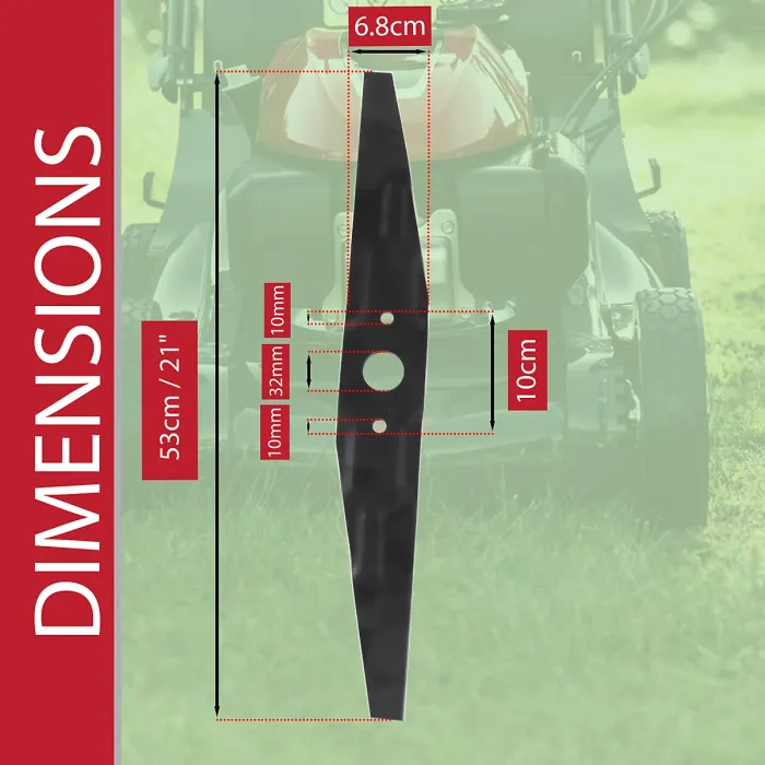 SPARES2GO Blade for Honda HRG536C7 HRX537C Lawnmower 21" 53cm Upper Cutter + Sharpener