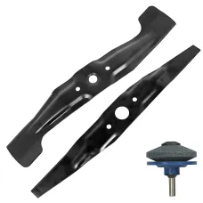 SPARES2GO Blade for Honda HRX537C Lawnmower 21" 53cm Lower Upper Cutter Set + Sharpener