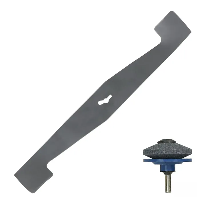 SPARES2GO Rotary Blade for Spear & Jackson S1637ER S1637ER2 37cm Lawnmower + Sharpener