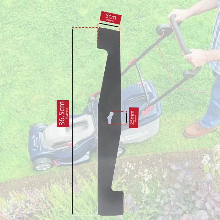 SPARES2GO Rotary Blade for Spear & Jackson S1637ER S1637ER2 37cm Lawnmower + Sharpener