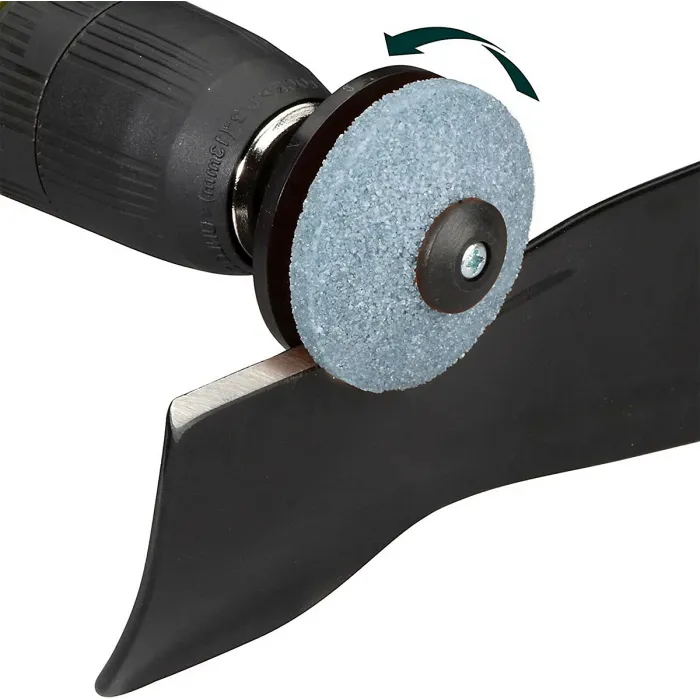 SPARES2GO Rotary Blade for Spear & Jackson S1637ER S1637ER2 37cm Lawnmower + Sharpener