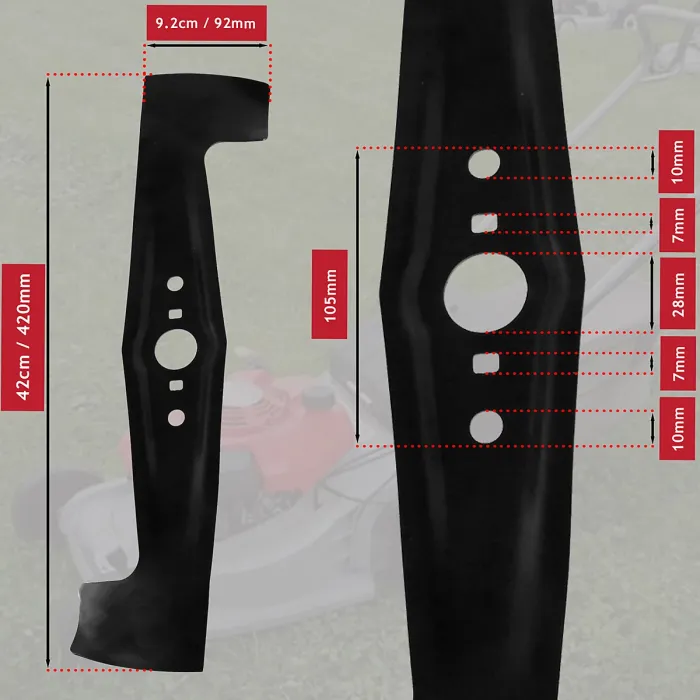 SPARES2GO Rotary Blade for Honda HRB423 HRB423K1 Lawnmower (17", 43cm)