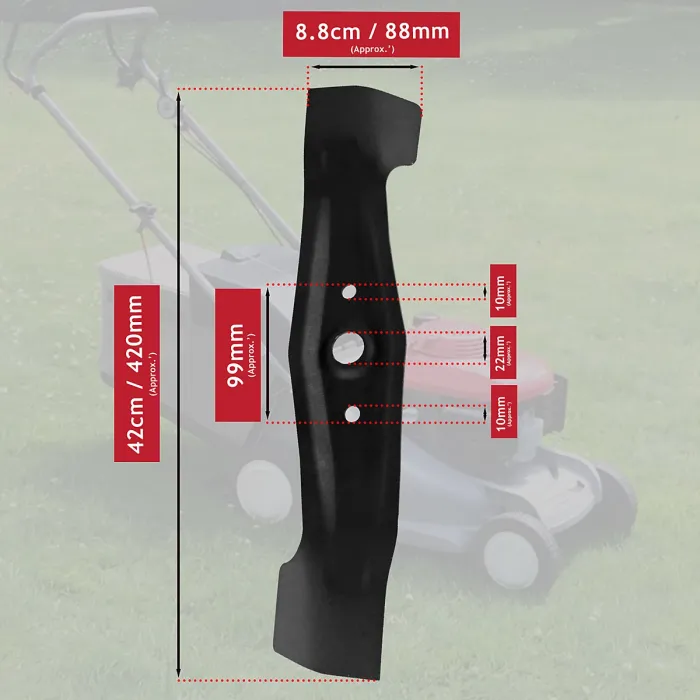 SPARES2GO Rotary Blade for Honda HRB425 HRB425C HRB425C1 Lawnmower (16.5", 42cm)
