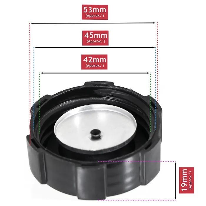 SPARES2GO Fuel Tank Cap for John Deere PT11028, fits Al-ko 130397974 Lawnmower Petrol Engine