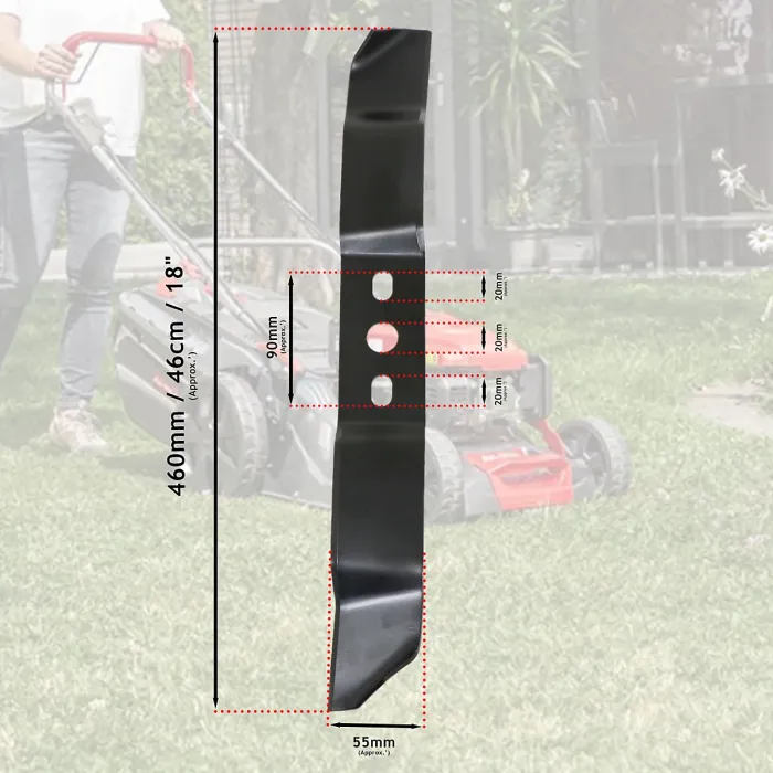 SPARES2GO Blade for Al-ko 46 Comfort 470 Vario Ginge Bio-Combi Lawnmower 18"