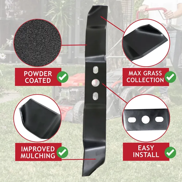 SPARES2GO Blade for Al-ko 46 Comfort 470 Vario Ginge Bio-Combi Lawnmower 18"