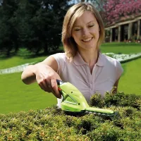 Garden Hedge Trimming Cordless Shears Lightweight Handheld 3.6V with 80mm Cutting Blade (Trimming Shears with Extension Handle)