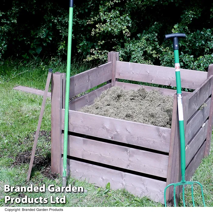 Modular Wooden Square Compost Bin, 573 litre capacity, easy to assemble, made from sustainable wood, ideal for composting