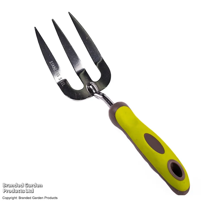 Garden Gear Stainless Steel Hand Fork for Gardening, Ergonomic Handle