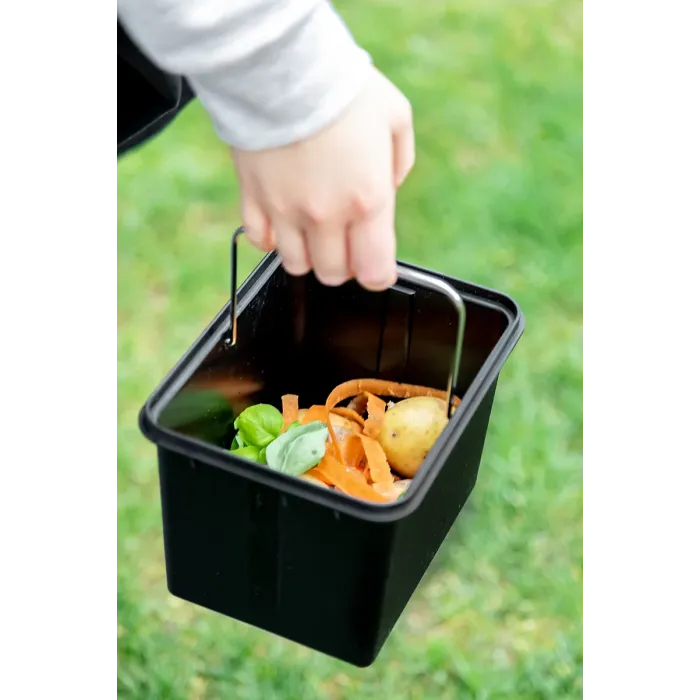 MasterClass Stainless Steel Compost Bin with Antimicrobial Lid