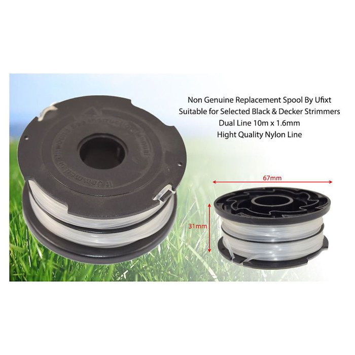 Black & Decker Strimmer Spool and Dual Line 10m x 1.6mm by Ufixt