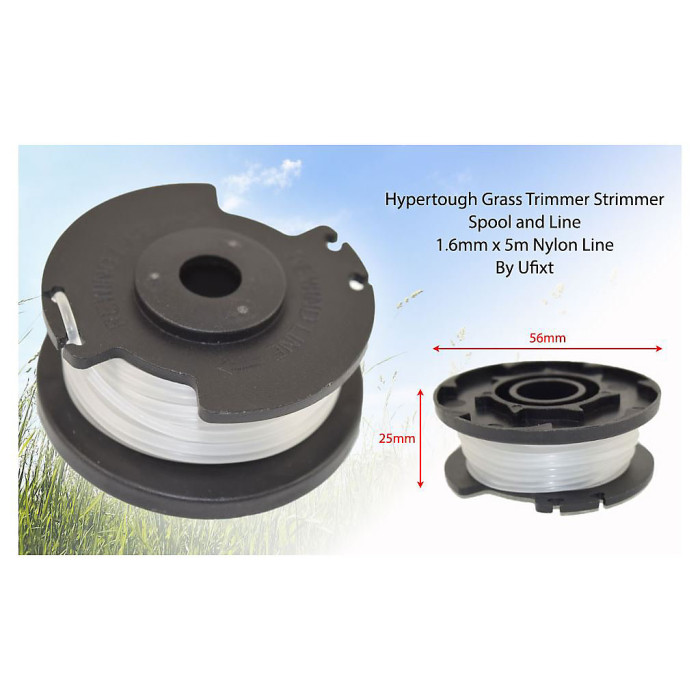Hyper Tough Grass Strimmer Trimmer Spool and Line 1.6mm x 5m by Ufixt